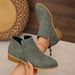 European And American Trade Large Size Leather Women, Solid Color Slimming Pointed Toe Back Zipper Casual Thick Sole_vogvips.com