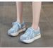 Platform Sports Forrest Gump Shoes Women's Ankola Red Round Head Color Matching Casual Dad Shoes_vogvips.com