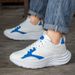 Black Men's With Leather Surface, Soft Shock Absorption, Casual Sports Thick Sole, Height Increasing, Versatile, Student_vogvips.com