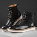 European Warm Series Men's Martin British Style High Leather Handmade Work Top Layer Cowhide Motorcycle Boots_vogvips.com