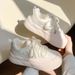 Mesh Breathable Sneakers For Women 2025 New Thick-Soled White Ins Trend Versatile Niche Casual Sports Bread Shoes_vogvips.com