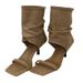 2026 New Fashionable Blogger-Style Round-Toe Ankle Strap Thin-Heeled Open-Toe Short Bootie Sandals For Women_vogvips.com