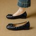 French-style Soft Leather Loafers, New Spring And Autumn British Style Slip-on Shoes, Large Size, Chunky Heel, Shallow_vogvips.com