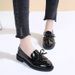 Chunky Heel Single For Women 2024 Spring And Autumn New Women's With Bowknot Small Leather Shoes Student Tassel Loafers_vogvips.com
