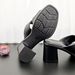 Women’s Shoes women's shoe and bag set, generous soft bag, casual high heeled slippers, daily casual wear, rhinestone embellishment_vogvips.com