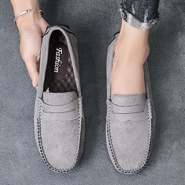 Fashion Lightweight Suede Men Casual Shoes Lazy Shoes Male Breathable Slip-on Mens Driving Shoes Comfortable Loafers Moccasins_vogvips.com