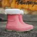 Women Slip-on High Quality Water Waterproof Shoes Womens Rubber Plush Rain Boot Garden Galoshes Non-Slip Boots_vogvips.com