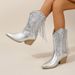 Cross-border European And American Fashion Women's Pointed Toe Height-increasing Ladies Autumn Winter Tassel Boots_vogvips.com