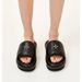 Cross-Border In-Stock X SMFK New Cross-Flower Strap Sandals Women, In Wilderness Black Leather, Suitable For Outdoor_vogvips.com
