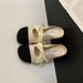 French Flat-bottomed Small Fragrant Bag Head Half Slippers Women's Shoes Wear Evening Wind Mary Jane Single Shoes_vogvips.com