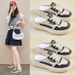 Half Tray White Shoes Female Student Height-increasing Shoes Mesh Breathable Casual Shoes_vogvips.com