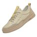 Men's Casual Shoes Lace-up Contrasting Casual Shoes First Layer Men's Board Shoes_vogvips.com