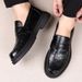 Euro Step Leather 2025 Autumn Business Casual Shoes Trendy Men's Slip-On Hand-Scrubbed Loafers_vogvips.com