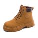 Couple Ankle 2024 Spring New British Thick Sole Versatile Motorcycle Martin Same Style Yellow Boots_vogvips.com