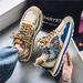 Men's Casual Breathable Sneakers With Rubber Sole, Round Toe, And Low Heel For Spring And Summer, Lightweight Comfortable Walking Shoes_vogvips.com