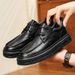 Men's New Spring Leather Shoes, British Style, Durable, Height-increasing, Casual, Versatile, Retro, Sporty, Fashionable_vogvips.com