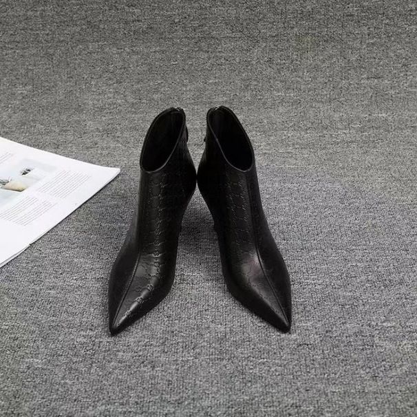 Women's Shoes Fashion Temperament Real Soft Leather Nude Boots Pointed High Heel Commuting Short Tube Single Boots Plus Velvet Stiletto Short Boots_vogvips.com