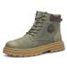 Top Leather Thick-soled Large-size Martin Boots Men's Rhubarb Boots High-top Outdoor Tooling Boots Velvet Men's Short Boots_vogvips.com