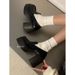 8cm Small Jk Small Leather Shoes Platform Heightening Uniform Shoes High Heels Hot Girl Loafer Girl_vogvips.com