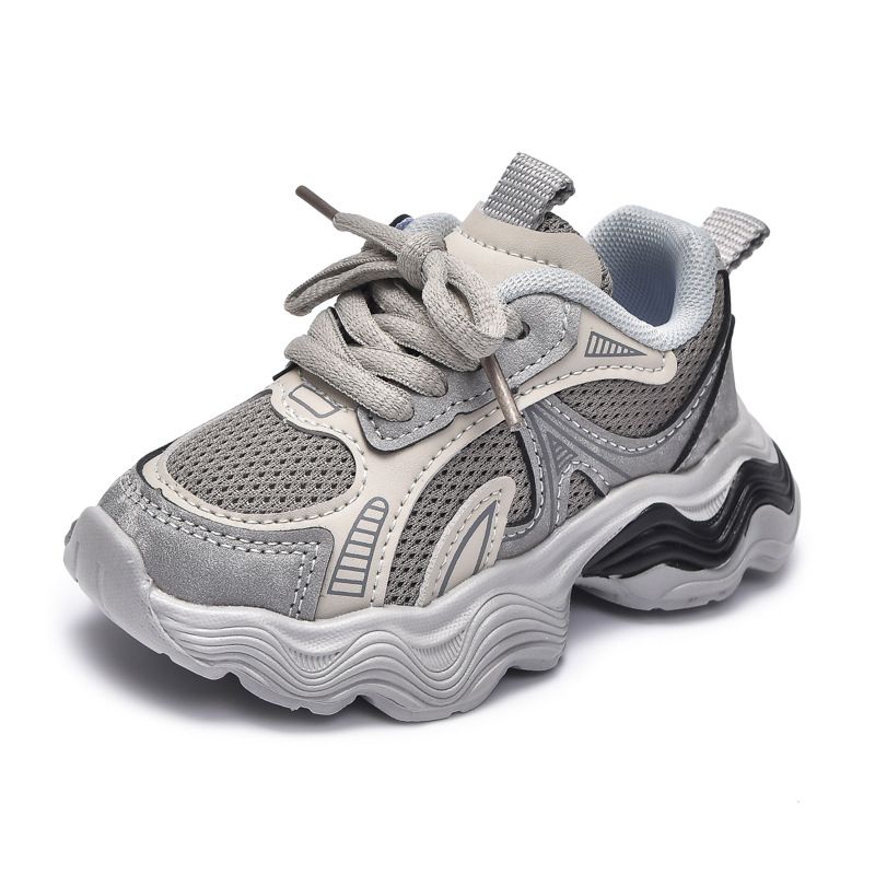 2026 Spring New Fashionable Girls' Dad Versatile Baby Shoes Soft Sole Mesh Breathable Sneakers For Young Children_vogvips.com