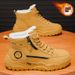 Men's Winter Fleece-Lined High-Top Martin Boots, British Retro Thick-Soled, Extra-Thick Warm Cotton Work Shoes, Ankle Bo_vogvips.com