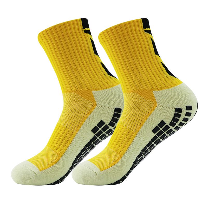 Unisex Football Training Socks With Anti-Slip Grip & Cushioned Cotton Sole For Men & Women – Breathable Mid-Calf Sports Socks For Soccer_vogvips.com