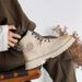 Beige Martin Boots Leather Niche Retro Style Tooling Boots Short Boots Men_vogvips.com