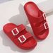 Women's Thick-Soled 4cm Platform Slippers Summer New Non-Slip Casual Beach Sandals Outdoor Indoor Comfortable Buckle Slides_vogvips.com
