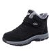Winter Velvet Warm Elderly Shoes Women's Walking Shoes High Top Cotton Shoes Velcro Middle-aged And Elderly Mother Shoes_vogvips.com