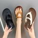 Women's Summer Fashion Korean Style Solid Color Flip Flops Flat Sandals For Outdoor Wearing Indoor Home Beach Slippers For Women And Men_vogvips.com