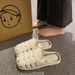 Baotou Half Slippers Women's Outer Wear Summer Lazy Daily Leisure Roman Wind Non-slip Outdoor Soft Bottom Cool Slippers Women's Summer_vogvips.com