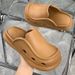 High Looks Temperament, Thick Soled Perforated Shoes For Men, EVA Super Soft, Anti Slip, Simple And Easy To Wear,_vogvips.com