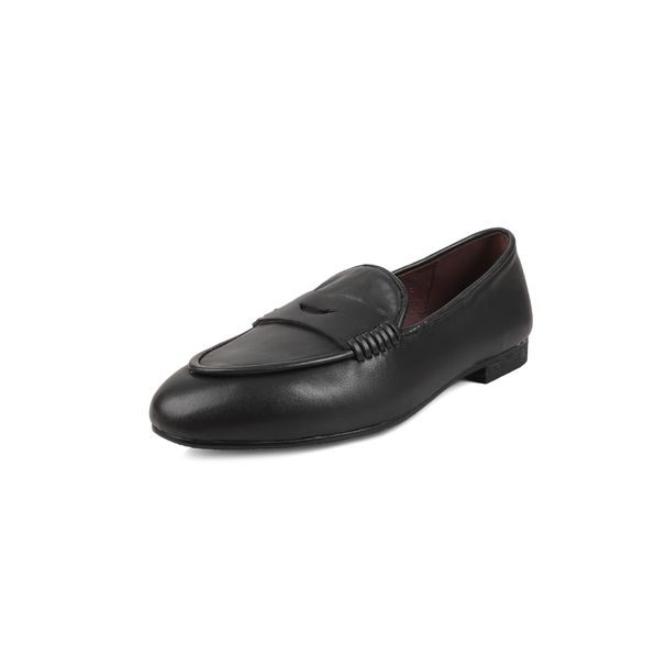 First Layer Cowhide Loafers Women's Small Leather Shoes European Round Head Flat Heel Single Shoes_vogvips.com