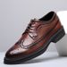 Euro Step 2025 Autumn Genuine British Formal Business Pointed Leather Men's Brogue Carved Casual Shoes For Men_vogvips.com