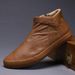 European Warm Series Autumn Winter New Cotton Low-top Casual Trendy Leather Versatile Slip-on Men's Shoes_vogvips.com