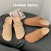 Autumn Winter New Style Half Slippers For Women Indoor Outdoor High-end Suede Thick Sole Non-slip Home Shoes_vogvips.com
