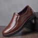 Spring New Genuine Leather Business And Casual Daily Breathable Men's Shoes, Soft Top, One Step Push On Shoes_vogvips.com