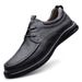 Men's Casual Leather Shoes, Lace-up, Breathable, Popular Style, Sole, Soft Leather, Suitable For Office Work And Formal_vogvips.com