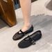 Breathable Mary Jane Flats – Lightweight Ballet-Inspired Shoes With Adjustable Strap & Soft Cushioning Hollow Out Mary Jane Shoes Ballet Flat Shoes_vogvips.com