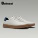 Orisas White Sneakers for Men Comfortable Soft Soled Height Increasing Lightweight Leather German Training Fashionable Casual Shoes_vogvips.com