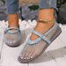 Cross-border Plus-size Casual Flat Sandals Women, 2024 Summer Hot-selling Mesh Breathable Fishnet Sock Shoes For Women_vogvips.com