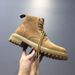European Warm Series Straight Martin Short 2025 Autumn Winter Zipper Men Genuine Leather Yellow Thick Sole Work Boots_vogvips.com