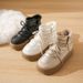 Fleece High-top Lace-up Cotton Boots Female Students Tide Warm Casual Cotton Shoes_vogvips.com