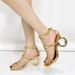2024 New Fashionable Catwalk Shoes, European And American Style, Unique Round Heel, Ins Niche Square Toe One-Strap_vogvips.com