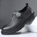 Euro Step Men's Leather Summer Non-Slip New Style Student Thick Sole Suit Casual Trendy Round Toe Business Formal Shoes_vogvips.com
