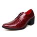 Large Size 38-46 Thick Heel Height Increasing 2025 Spring And Autumn New Business Casual British Pointed Leather Shoes_vogvips.com