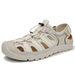 Beach Shoes Men's Summer Hollow Breathable Toe Bun Men's Sandals With A Pedal Soft Sole Non-Slip Outdoor Sneakers_vogvips.com