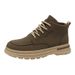 Autumn Men's Shoes, High-Top Martin Boots, Men's Trend, Versatile Platform Work Boots, Leather Boots, Athleisure Board S_vogvips.com