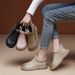 Top Layer Cowhide For Women 2024 Winter New Fleece-Lined Warm Women's Martin Boots Soft Sole Genuine Leather Flat Cotton_vogvips.com