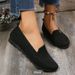 Cross-Border Dropshipping Plus Size 42 In Stock Women's Flat Fly Knit Casual Fisherman Shoes For Middle-Aged And_vogvips.com